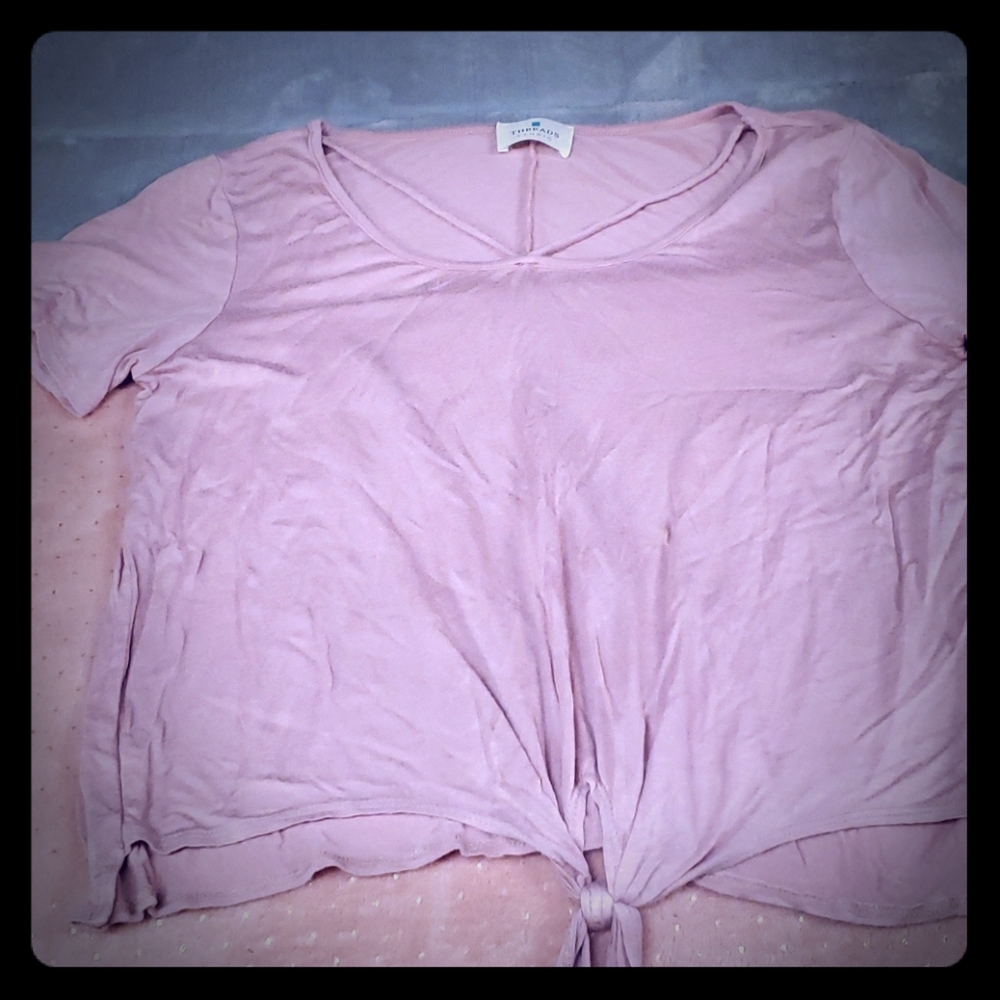 Crop tied tee shirt